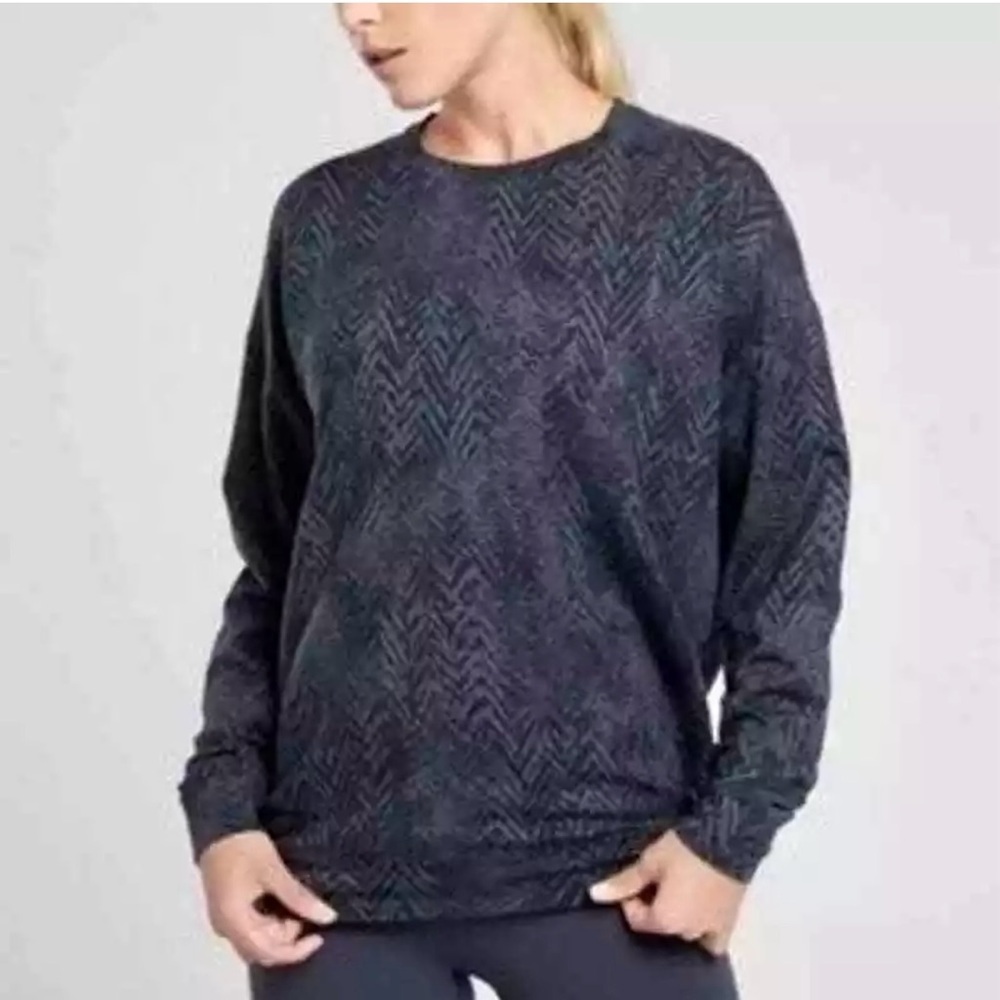 Athleta Studio To Street Crew Neck Pullover Sweatshirt Size XL